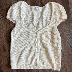 Abercrombie Crochet Ivory Top